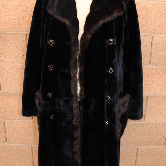 Vintage Borgazia Faux Fur Deep Pile Fabric by Borg Textiles Shearling Fur Coat B - Picture 12 of 15